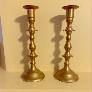 Vintage Brass Candlestick Holders